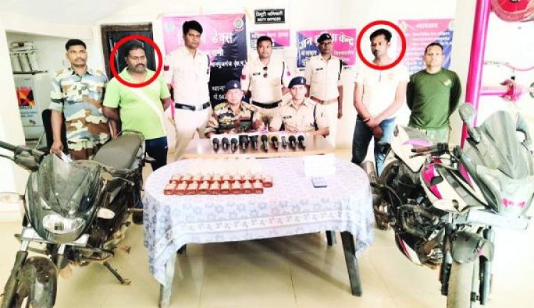 नशीले इंजेक्शन-शराब जब्त, 2 बंदी