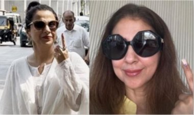 मुंबई की भीषण गर्मी में विद्या बालन और उर्मिला मातोंडकर ने किया मतदान