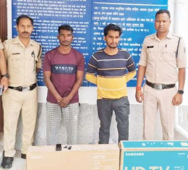 इलेक्ट्रॉनिक गोदाम से एलईडी चोरी, आरोपी सहित खरीददार गिरफ्तार