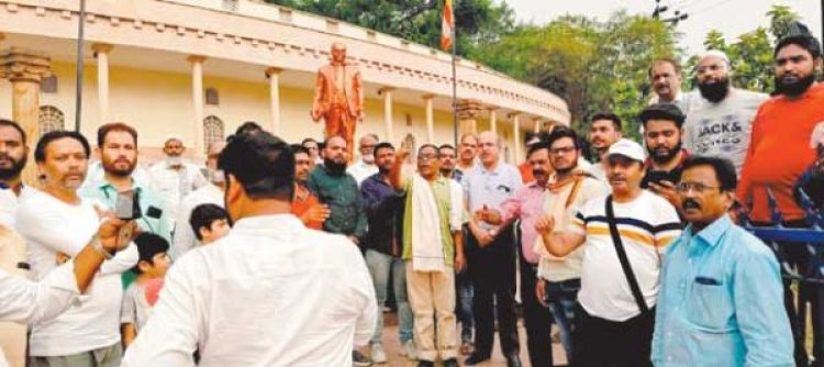 गाजा, रफा में बर्बरता बंद कराने रायपुर में प्रदर्शन