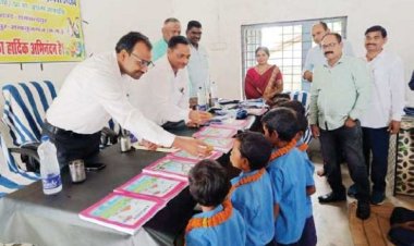 नावाडीह में संकुल-विद्यालय स्तरीय शाला प्रवेश उत्सव