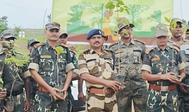 18 वीं बटालियन में कंपनी कमांडर सहित 80 जवानों ने लगाए 400 पौधे