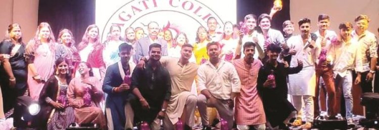 प्रगति कॉलेज वेलकम पार्टी की धूम और उज्जवल भविष्य कामना