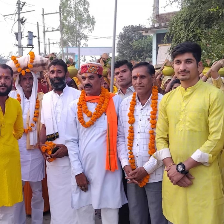 भोपाल में श्री देवनारायण कथा आज से प्रारंभ:विशाल कलश यात्रा का हुआ आयोजन, सैकड़ों की संख्या में श्रद्धालु शामिल