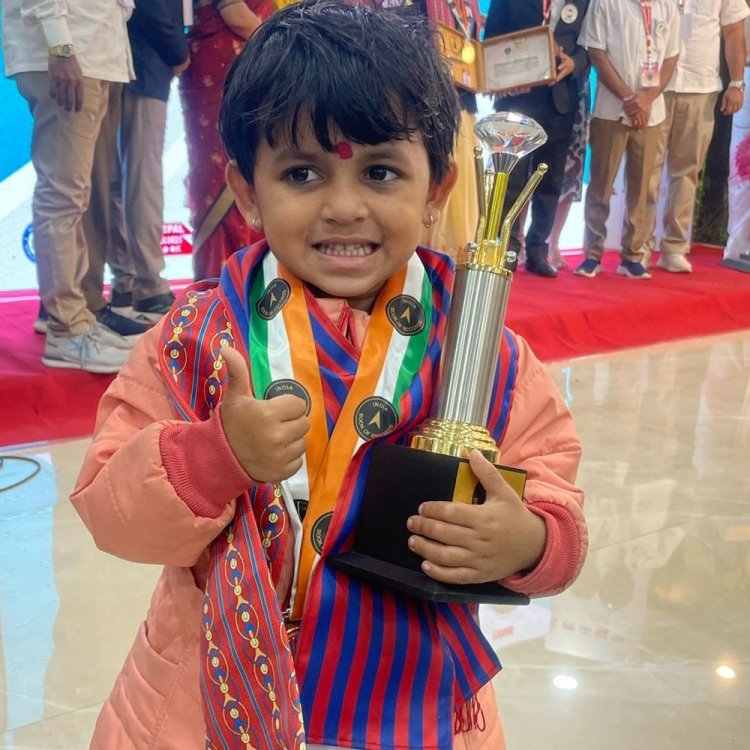 खरगोन की ध्रुवी का इंडिया बुक ऑफ रिकॉर्ड में नाम:3 साल की बच्ची को याद है 180 देशों की राजधानियां; फिजिक्स-गणित की भी जानकारी