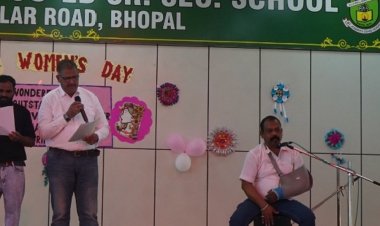 भोपाल के सेंट जोसेफ स्कूल में महिला दिवस का आयोजन:प्रार्थना से लेकर विभिन्न सांस्कृतिक कार्यक्रमों की हुई प्रस्तुति