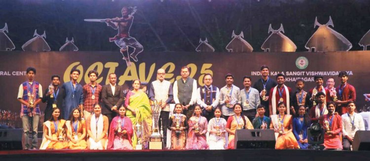 राष्ट्रीय युवा उत्सव में संगीत विवि खैरागढ़ ओवरऑल द्वितीय चैम्पियन