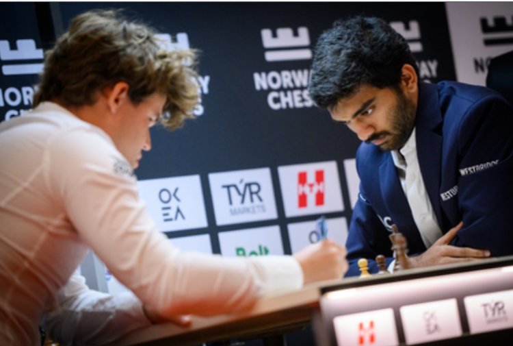 नॉर्वे शतरंज टूर्नामेंट की रोमांचक शुरुआत, कार्लसन की सटीकता के आगे गुकेश को मिली हार