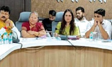 जल भराव से निपटने पूर्व महापौर सभापति से सुझाव लिया मीनल ने