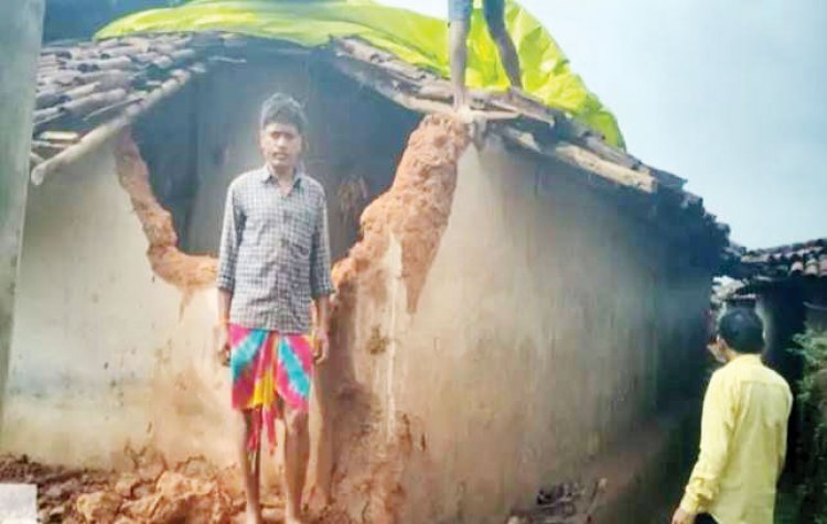 हाथी दल ने 7 मकान तोड़े, जान बचाकर भागे ग्रामीण