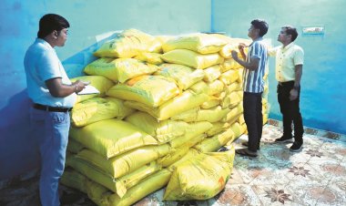 राठी रासायनिक खाद भंडार अरमरीकला पर कार्रवाई