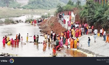 गेयुर नदी के तट पर घाट बंधान के साथ छठ व्रतियों ने की पूजा-अर्चना