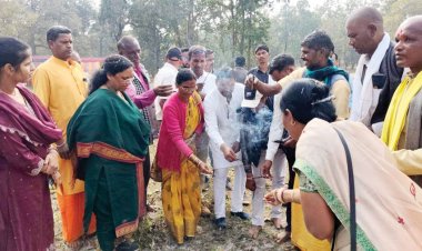 विधायक ने भीरागांव में किया हाई स्कूल भवन निर्माण का भूमिपूजन