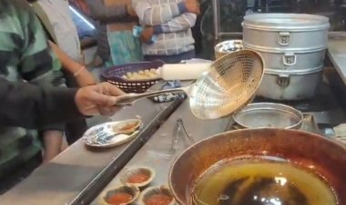 देवास चौपाटी पर मोमोज-जलेबी-पानी पताशे की हुई जांच:प्रशासन-निगम ने कई दुकानों पर लगाया जुर्माना, गैस सिलेंडर जब्त