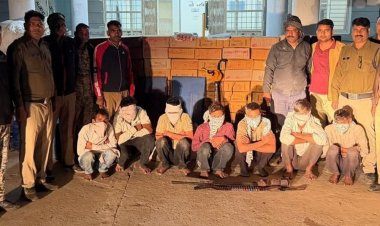 मुरैना में शराब बना रहे 7 आरोपी गिरफ्तार:एक हजार लीटर शराब, 600 लीटर स्प्रिट, 12 बोर की बंदूक सहित 4 जिंदा कारतूस बरामद